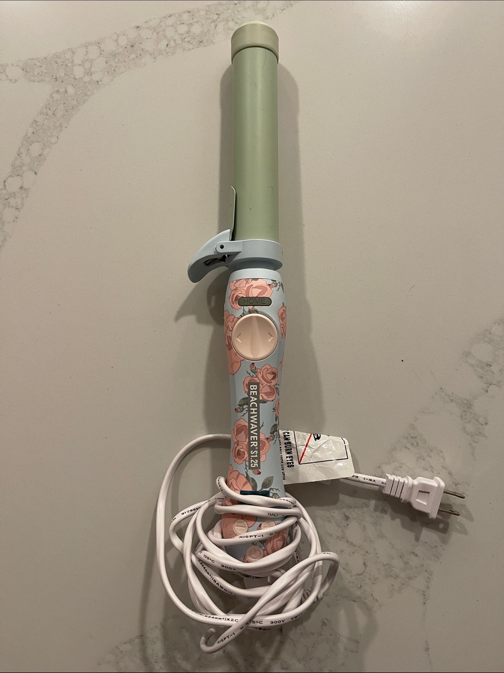 Beachwaver S1.25 Mint & Floral Curling Iron by Beachwaver